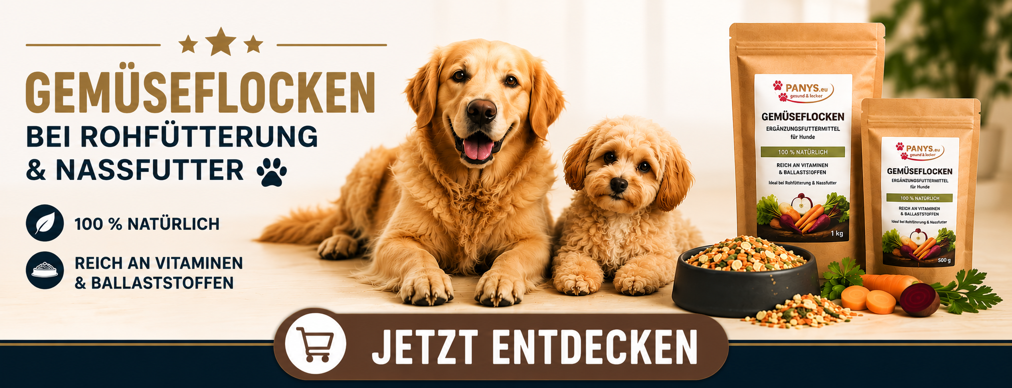 Hunde Gemüseflocken
